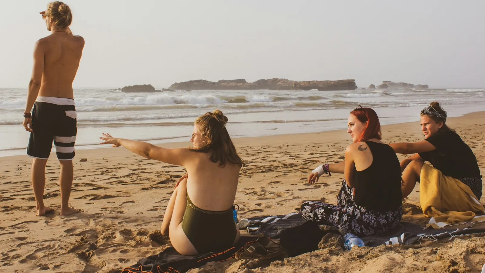 A group of friends on the beach