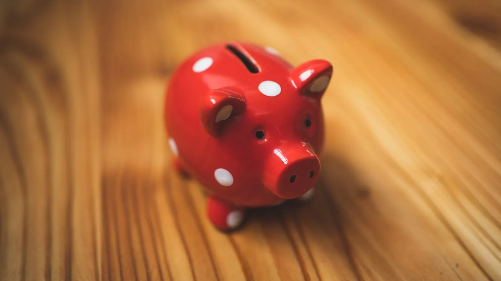 A pink piggy bank