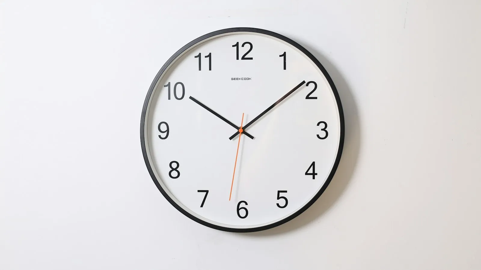 A round wall clock